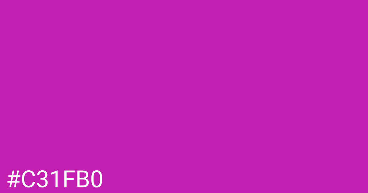 Hex color #c31fb0 graphic