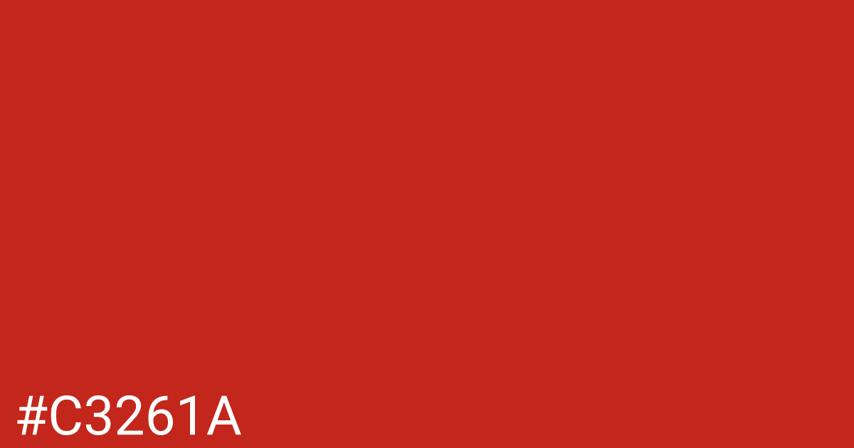 Hex color #c3261a graphic