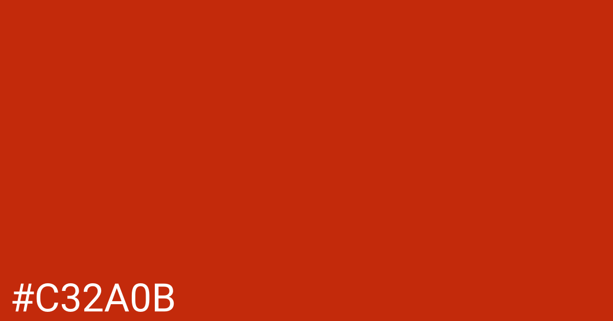 Hex color #c32a0b graphic