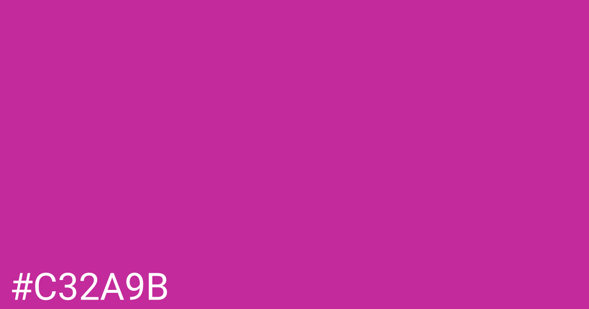 Hex color #c32a9b graphic