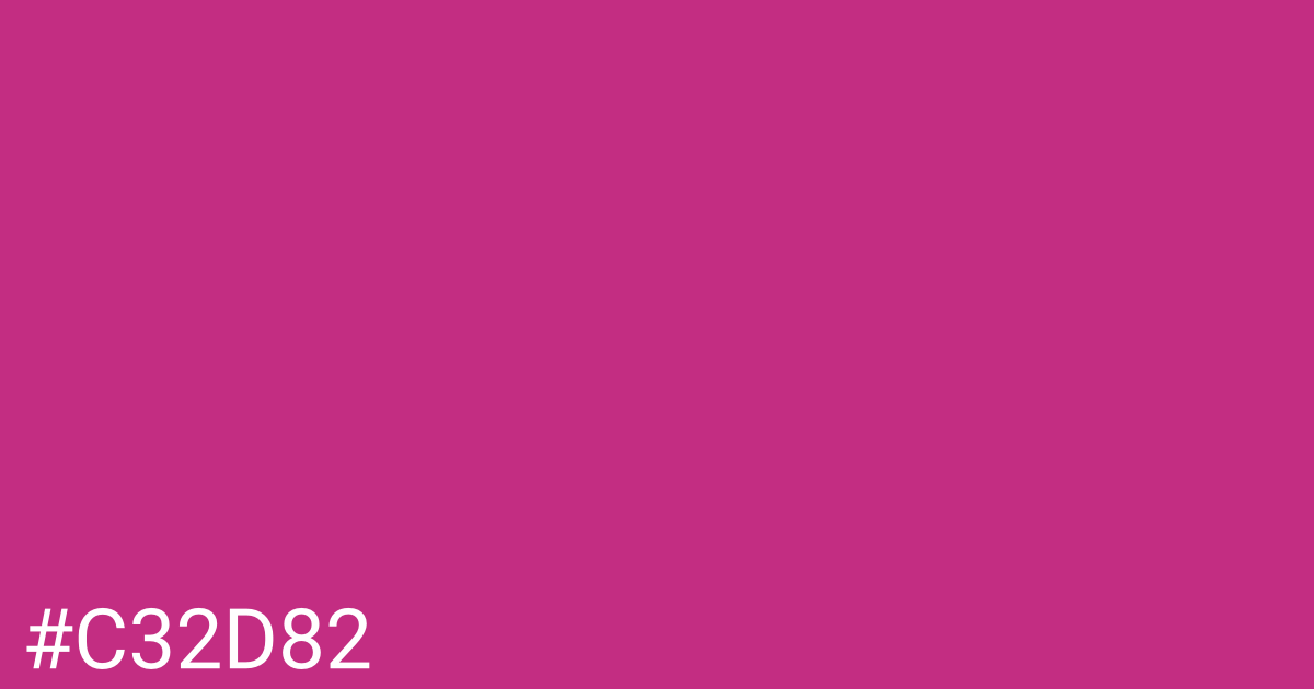 Hex color #c32d82 graphic