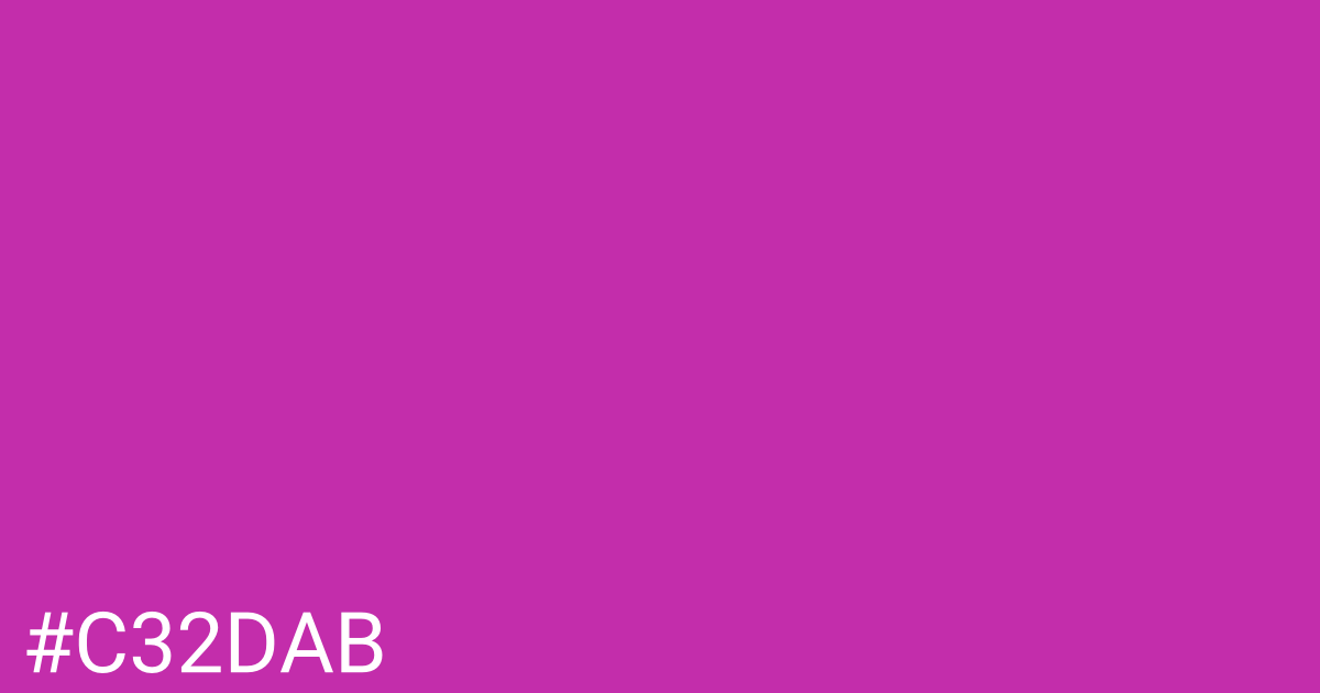 Hex color #c32dab graphic