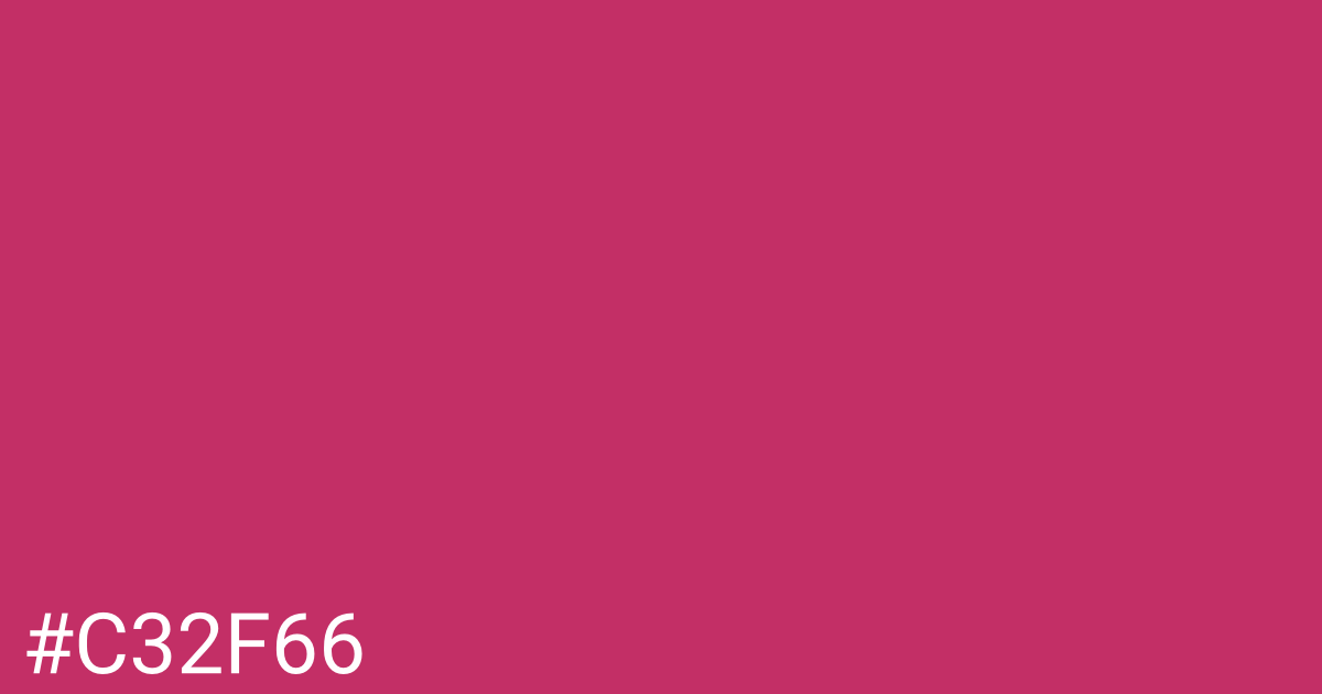 Hex color #c32f66 graphic