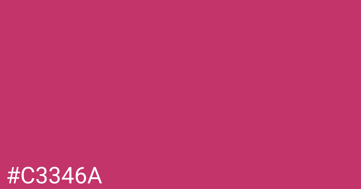 Hex color #c3346a graphic