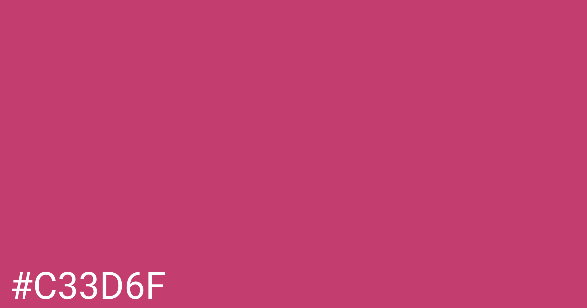 Hex color #c33d6f graphic