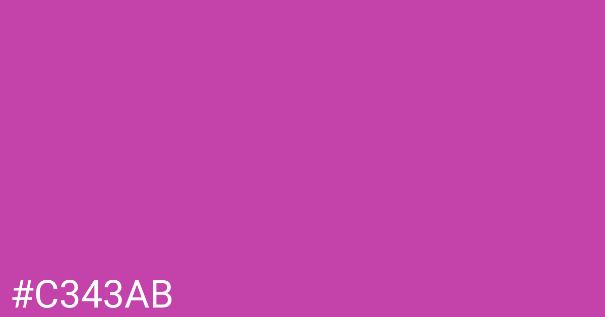 Hex color #c343ab graphic