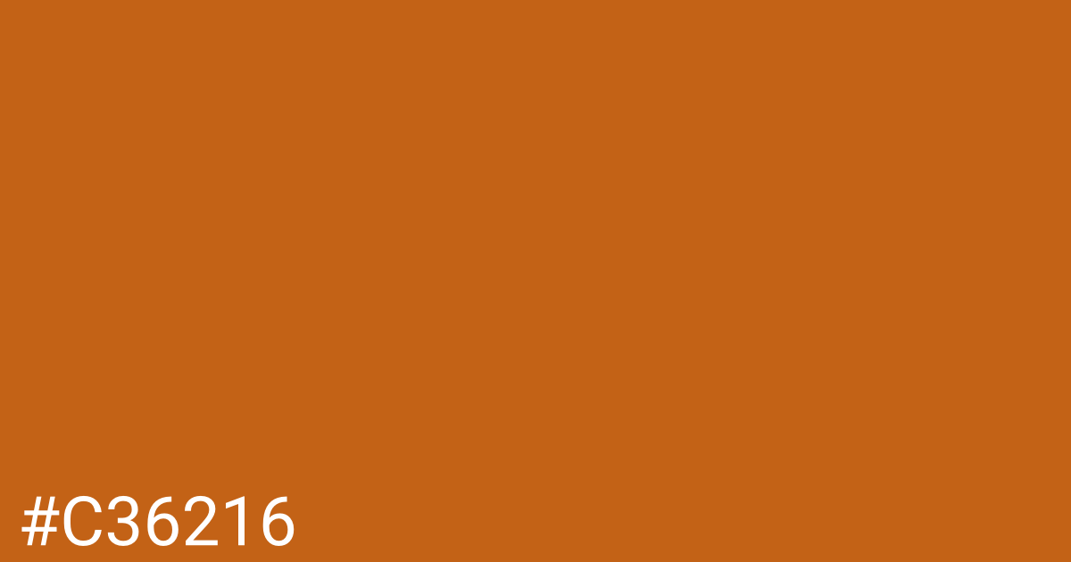 Hex color #c36216 graphic
