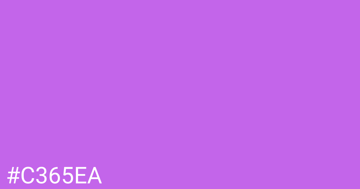 Hex color #c365ea graphic