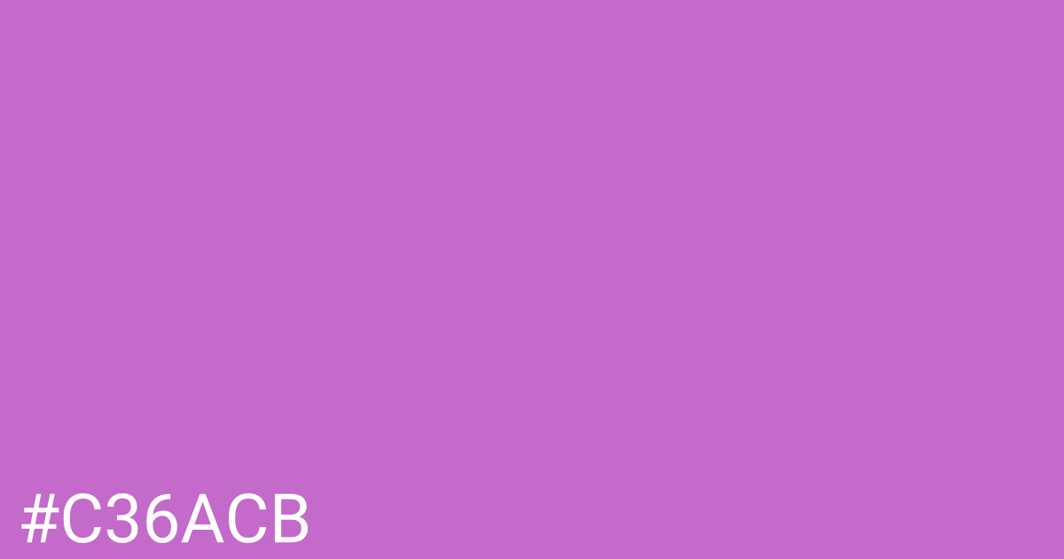 Hex color #c36acb graphic