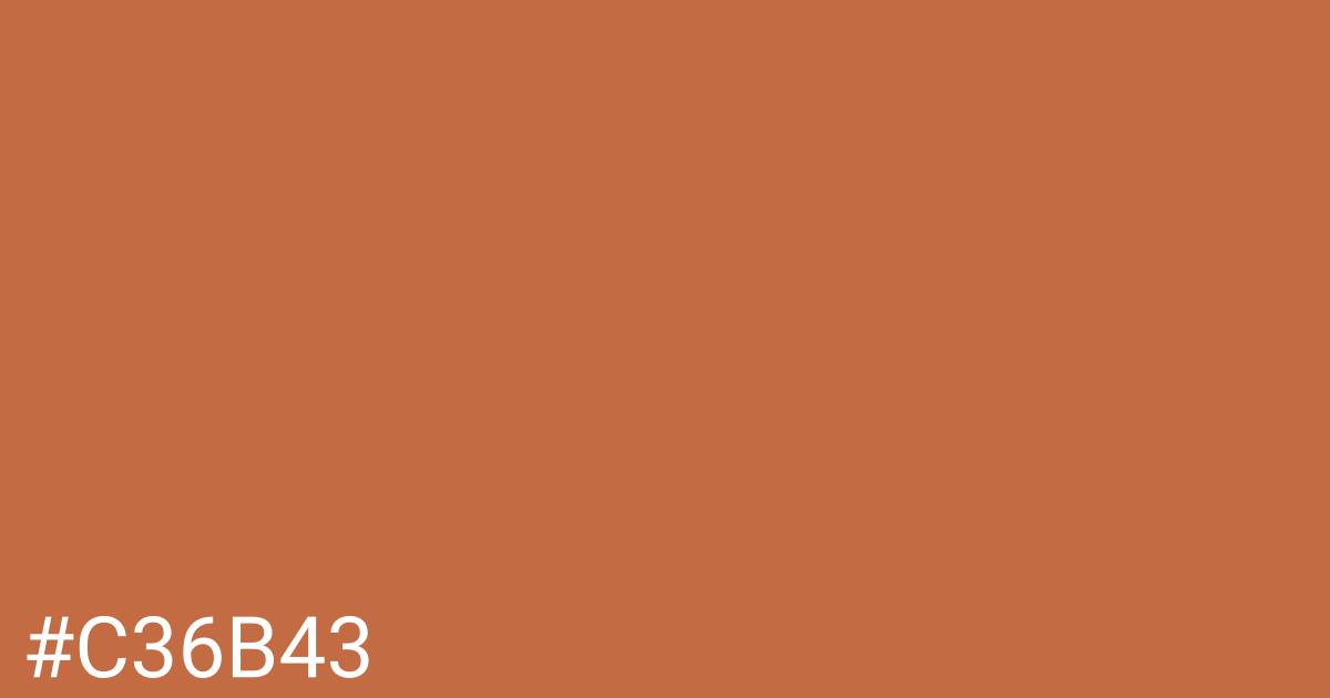 Hex color #c36b43 graphic