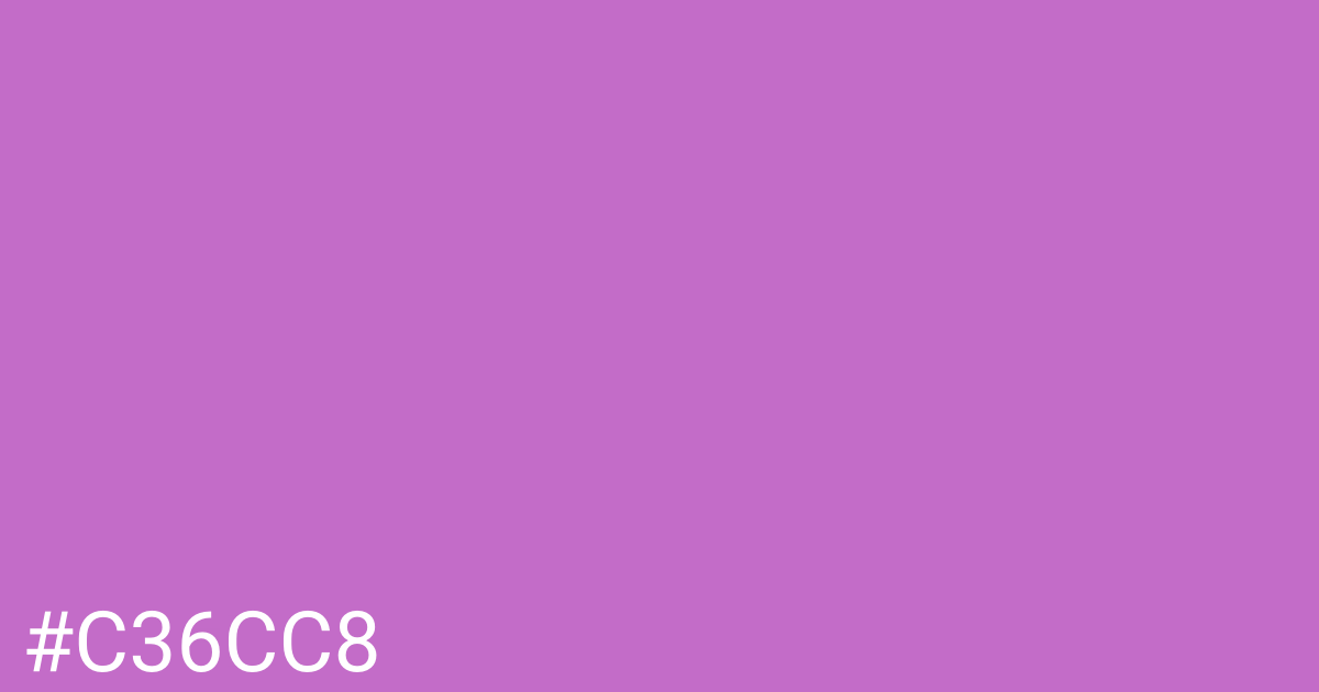 Hex color #c36cc8 graphic