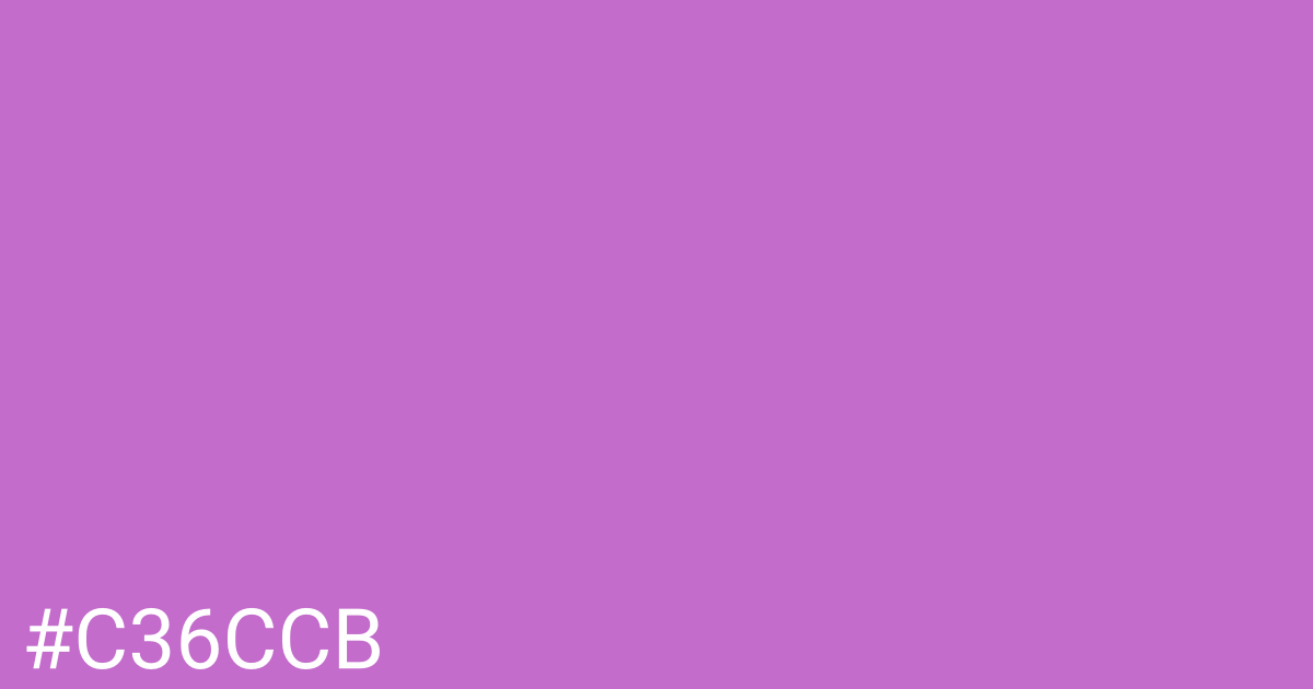 Hex color #c36ccb graphic