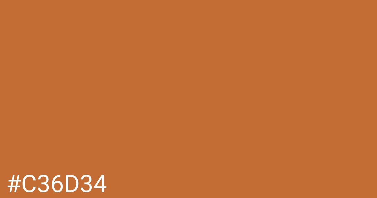 Hex color #c36d34 graphic