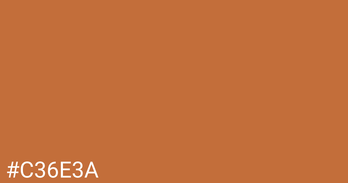 Hex color #c36e3a graphic