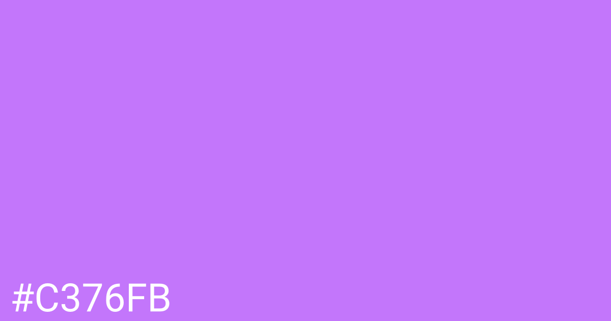 Hex color #c376fb graphic