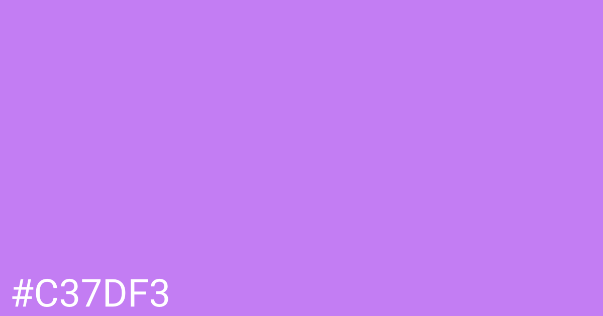 Hex color #c37df3 graphic