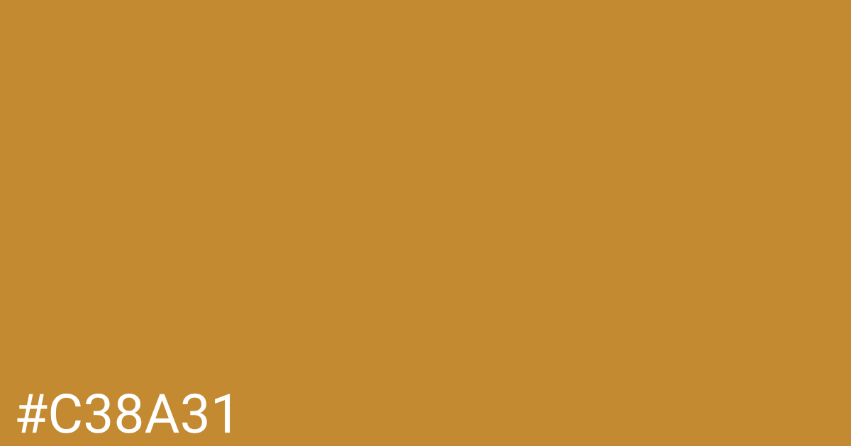 Hex color #c38a31 graphic