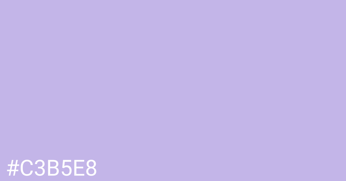 Hex color #c3b5e8 graphic