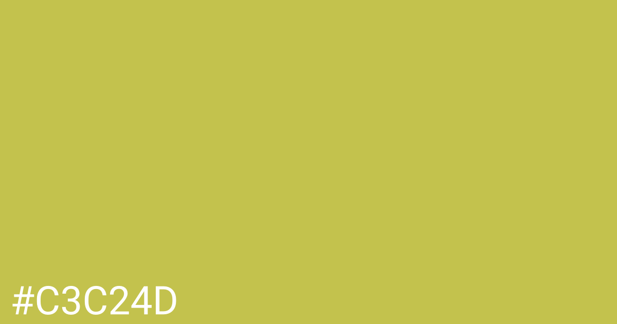 Hex color #c3c24d graphic