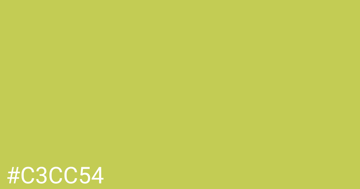 Hex color #c3cc54 graphic