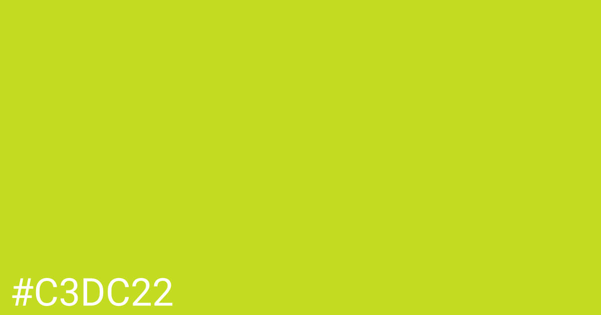 Hex color #c3dc22 graphic