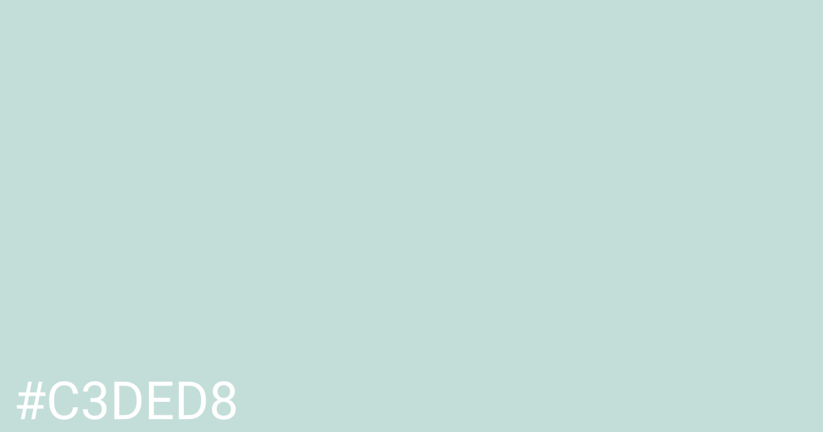 Hex color #c3ded8 graphic