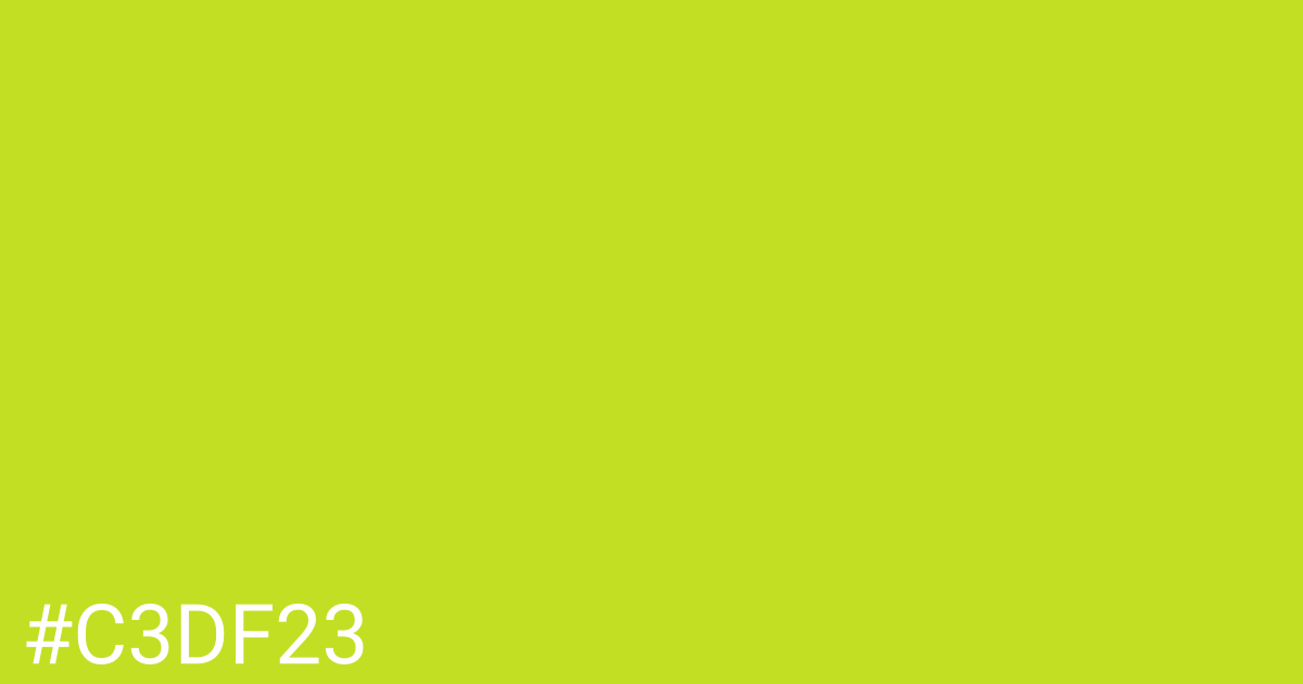 Hex color #c3df23 graphic