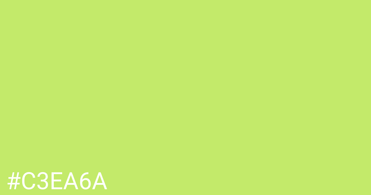 Hex color #c3ea6a graphic