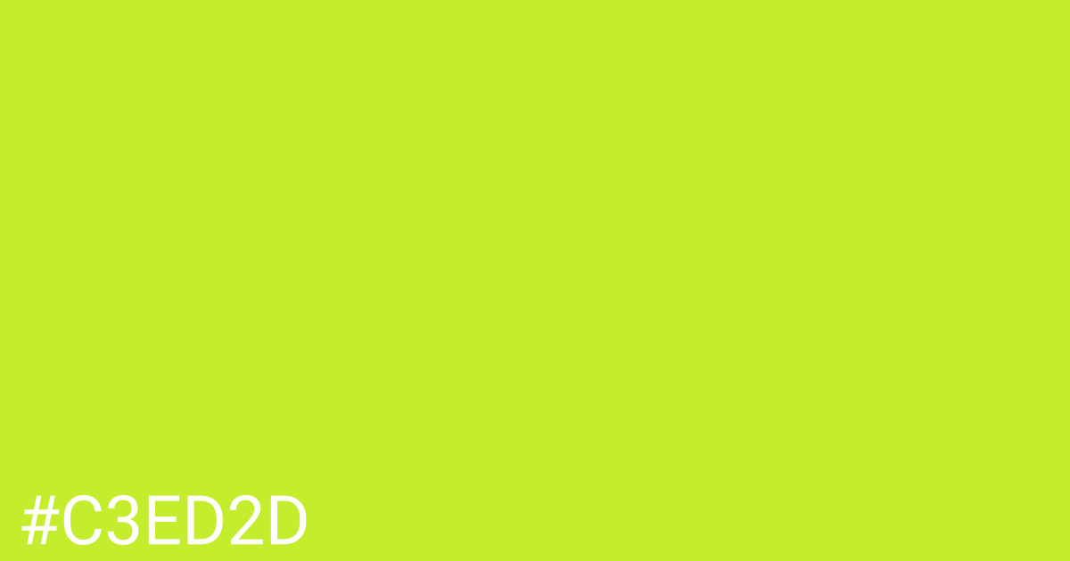 Hex color #c3ed2d graphic