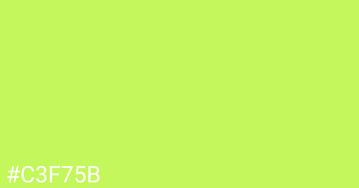 Hex color #c3f75b graphic
