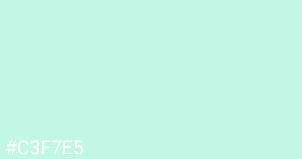 Hex color #c3f7e5 graphic