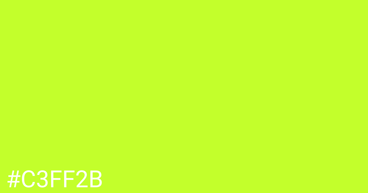 Hex color #c3ff2b graphic