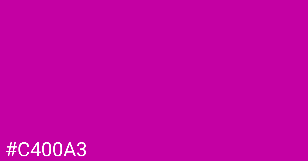 Hex color #c400a3 graphic
