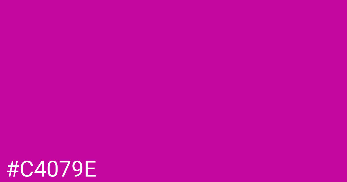 Hex color #c4079e graphic