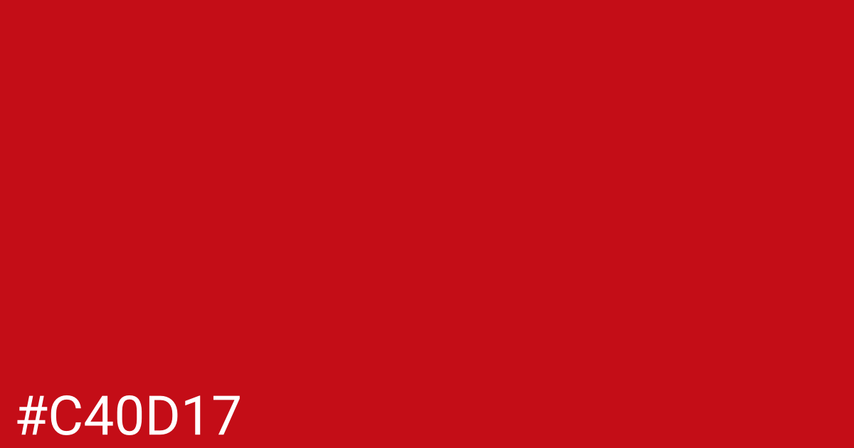 Hex color #c40d17 graphic