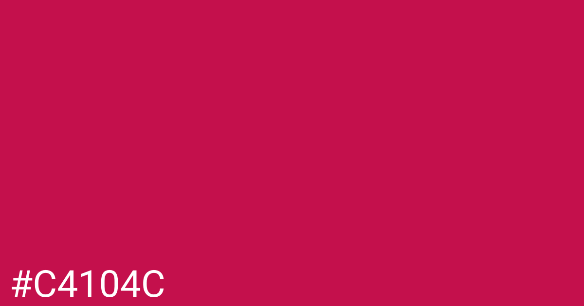 Hex color #c4104c graphic