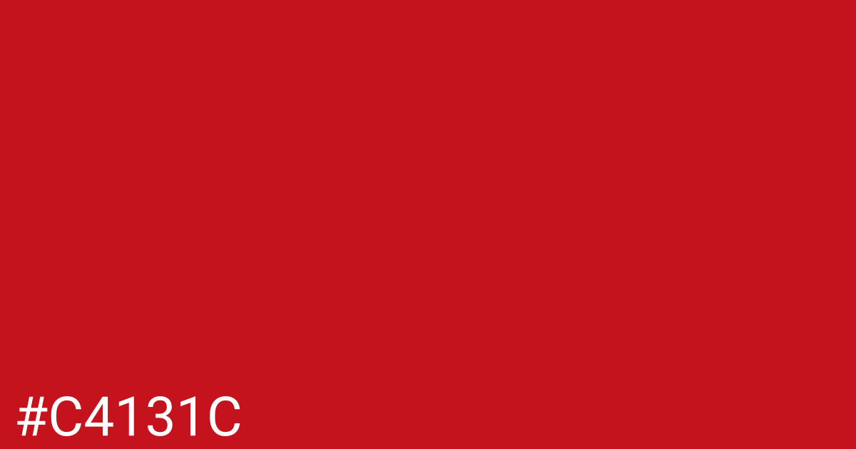 Hex color #c4131c graphic