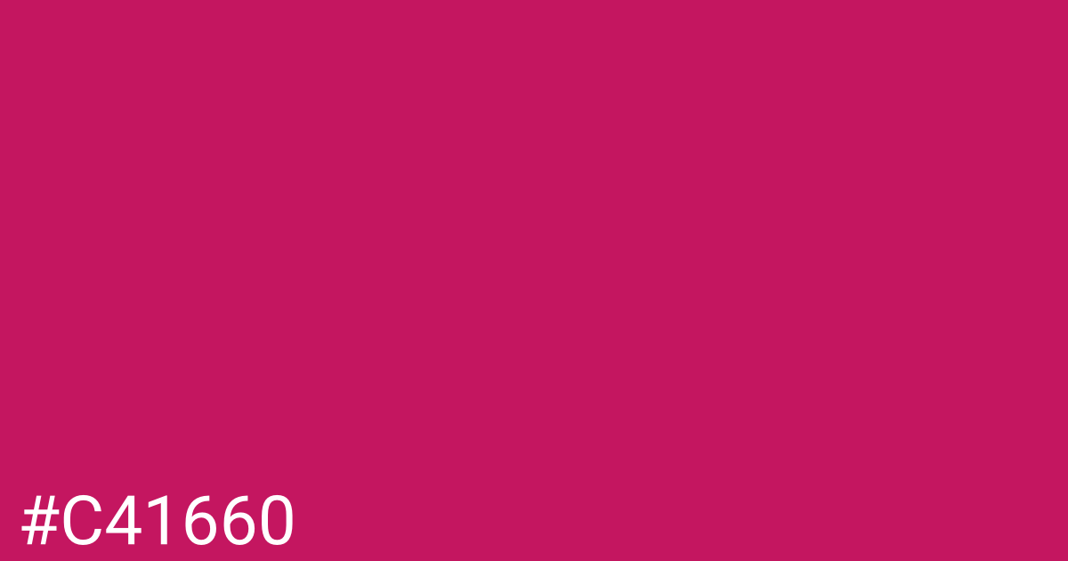 Hex color #c41660 graphic