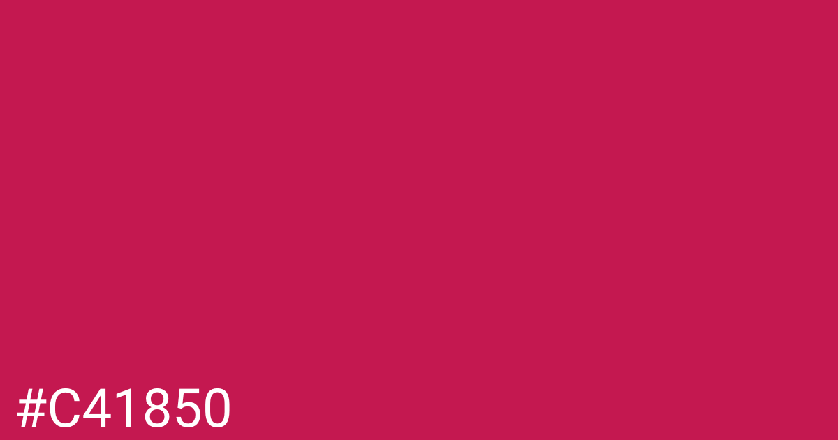 Hex color #c41850 graphic