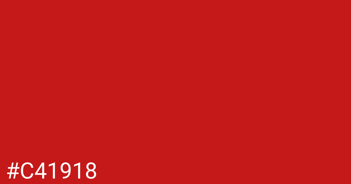 Hex color #c41918 graphic