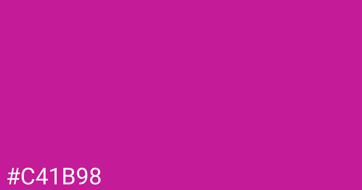 Hex color #c41b98 graphic