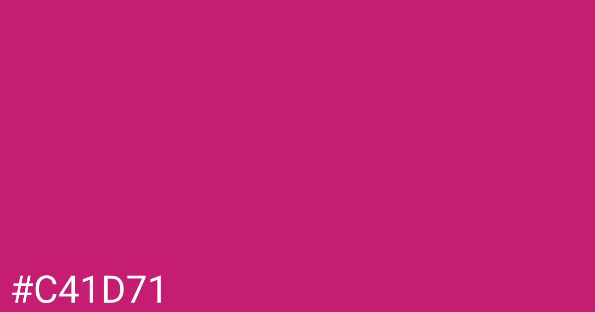 Hex color #c41d71 graphic