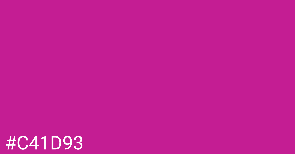 Hex color #c41d93 graphic