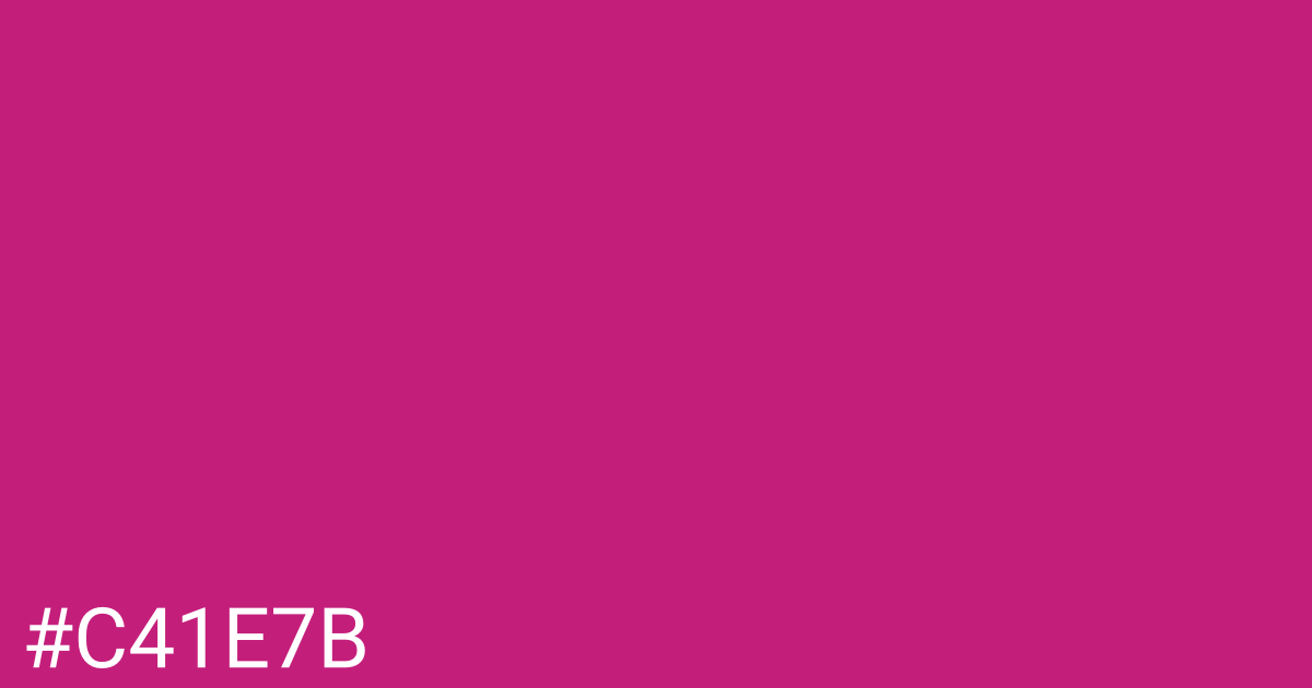 Hex color #c41e7b graphic
