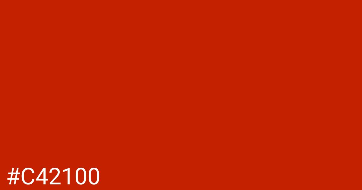 Hex color #c42100 graphic