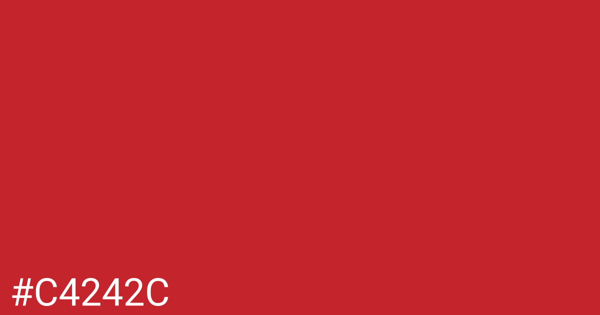 Hex color #c4242c graphic