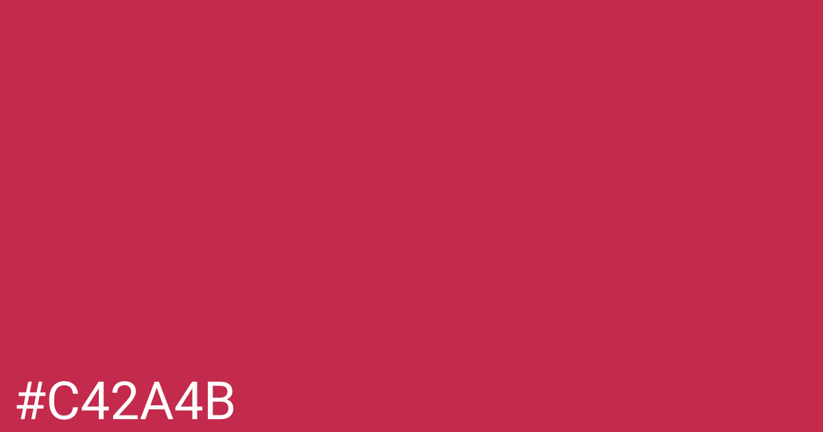 Hex color #c42a4b graphic