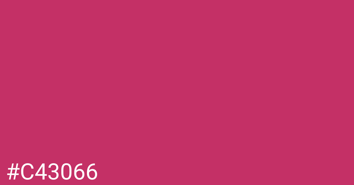 Hex color #c43066 graphic