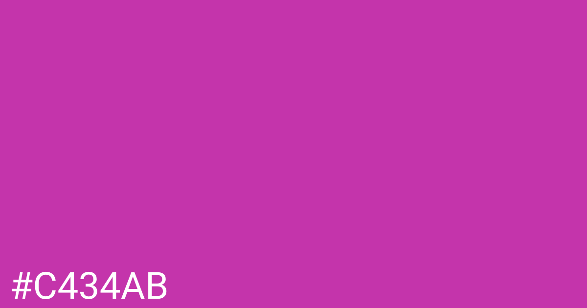 Hex color #c434ab graphic
