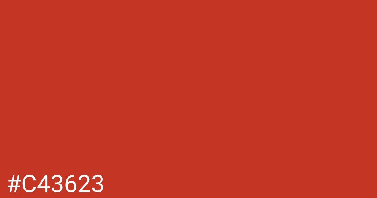 Hex color #c43623 graphic